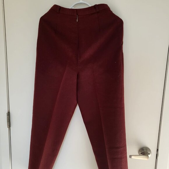 Anne Klein Burgundy 100% wool pants - Picture 5 of 5